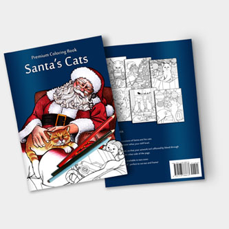 Santa's Cats Coloring Book